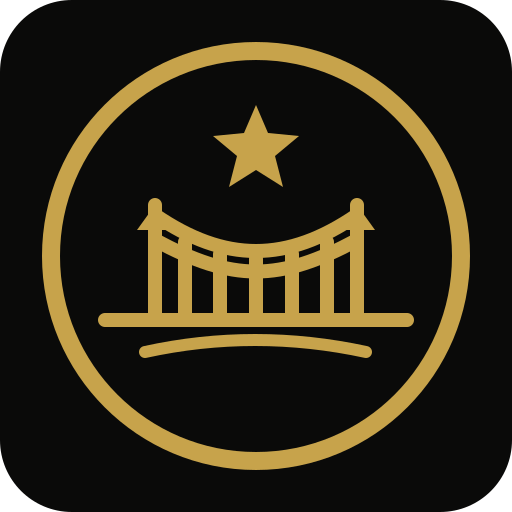 Black & Gold Republic bridge icon